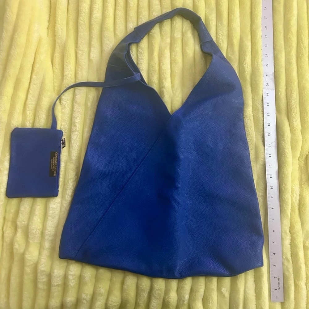 Borse in Pelle Genuine Leather Hobo Bag Rare Color (Royal Blue)